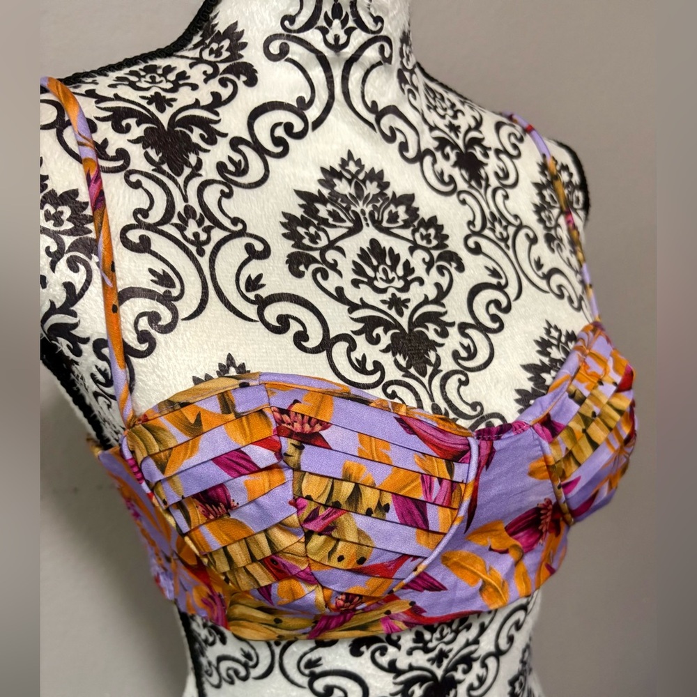 FARM RIO Banana Pingo Printed Bralette Top - Picture 7 of 11